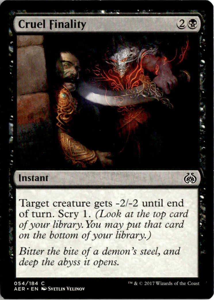 Cruel Finality - Aether Revolt #54 - Near Mint - Normal