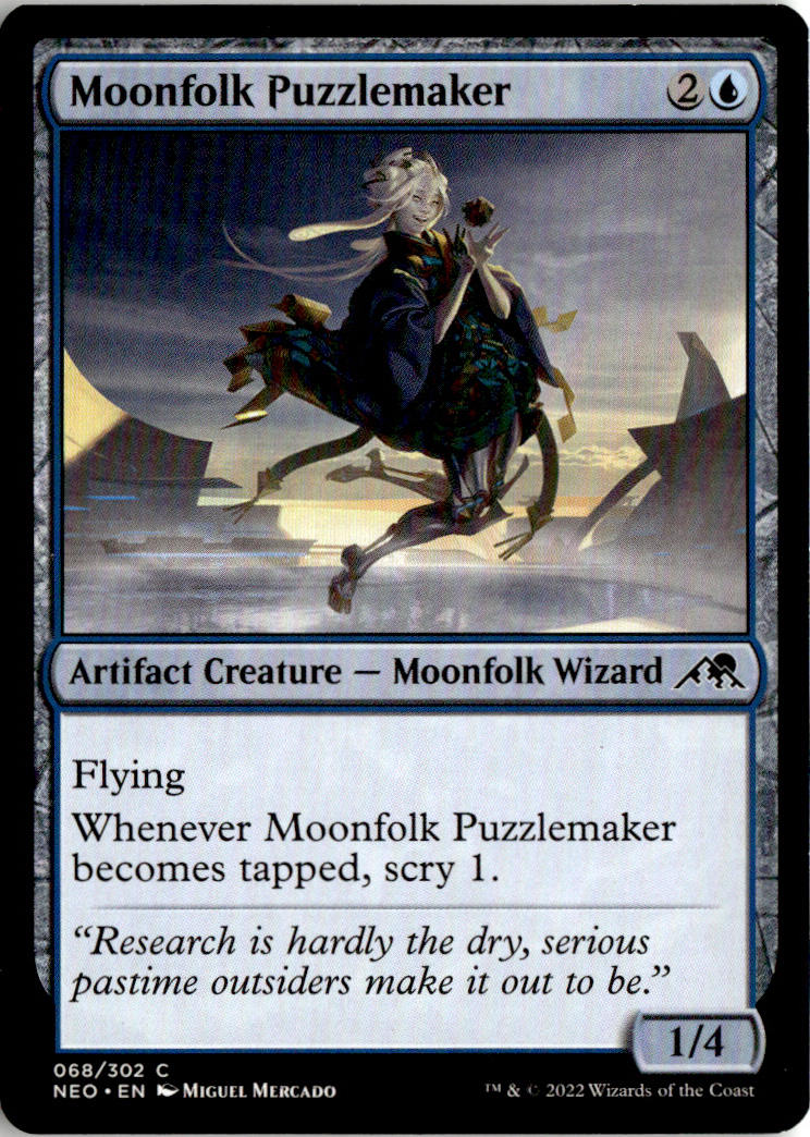 Moonfolk Puzzlemaker - Kamigawa: Neon Dynasty #68 - Near Mint - Normal