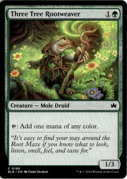 Three Tree Rootweaver - Bloomburrow #198 - Near Mint - Normal