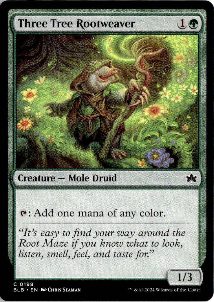 Three Tree Rootweaver - Bloomburrow #198 - Near Mint - Normal