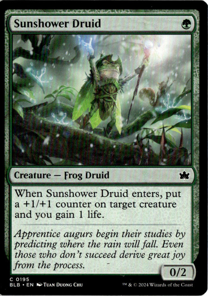 Sunshower Druid - Bloomburrow #195 - Near Mint - Normal