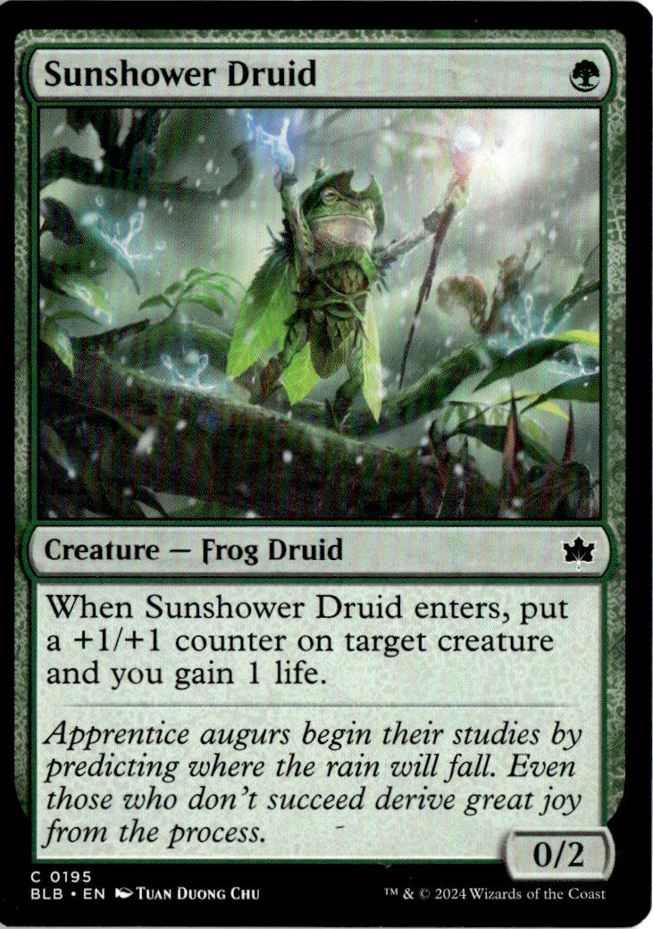 Sunshower Druid - Bloomburrow #195 - Near Mint - Normal