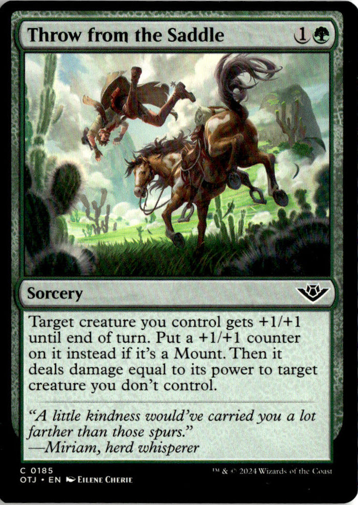 Throw from the Saddle - Outlaws of Thunder Junction #185 - Near Mint - Normal