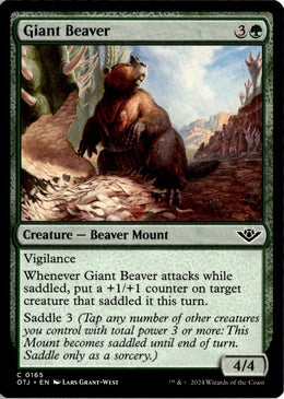 Giant Beaver - Outlaws of Thunder Junction #165 - Near Mint - Normal