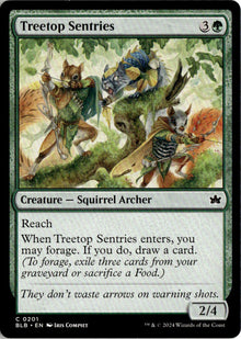 Treetop Sentries - Bloomburrow #201 - Near Mint - Normal