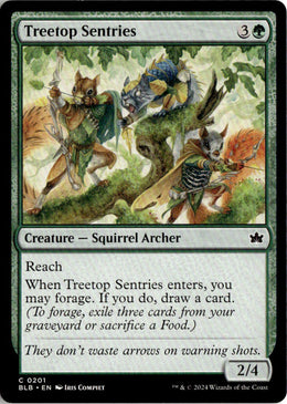 Treetop Sentries - Bloomburrow #201 - Near Mint - Normal