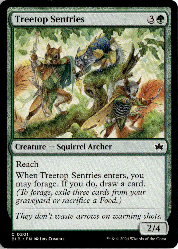 Treetop Sentries - Bloomburrow #201 - Near Mint - Normal