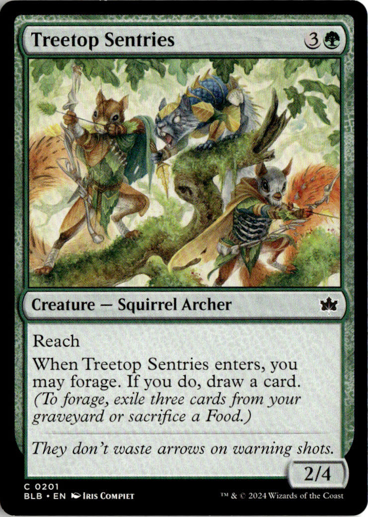 Treetop Sentries - Bloomburrow #201 - Near Mint - Normal