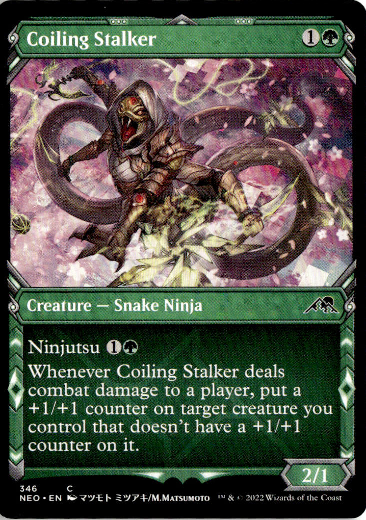 Coiling Stalker - Kamigawa: Neon Dynasty #346 - Near Mint - Normal