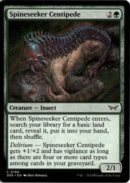 Spineseeker Centipede - Duskmourn: House of Horror #199 - Near Mint - Normal
