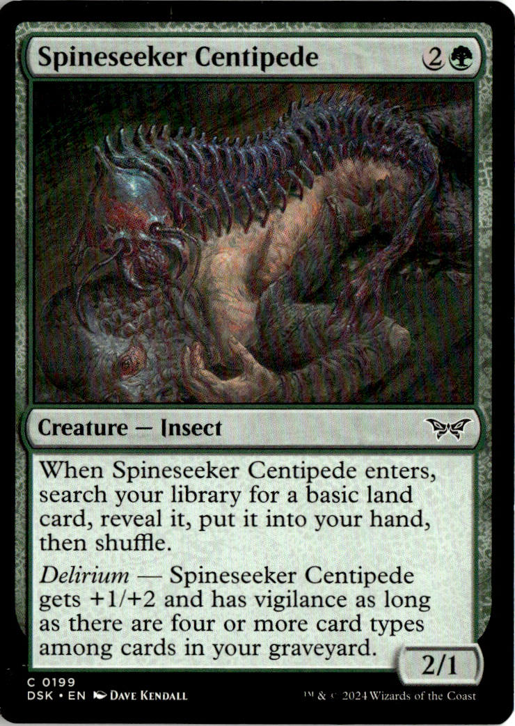 Spineseeker Centipede - Duskmourn: House of Horror #199 - Near Mint - Normal