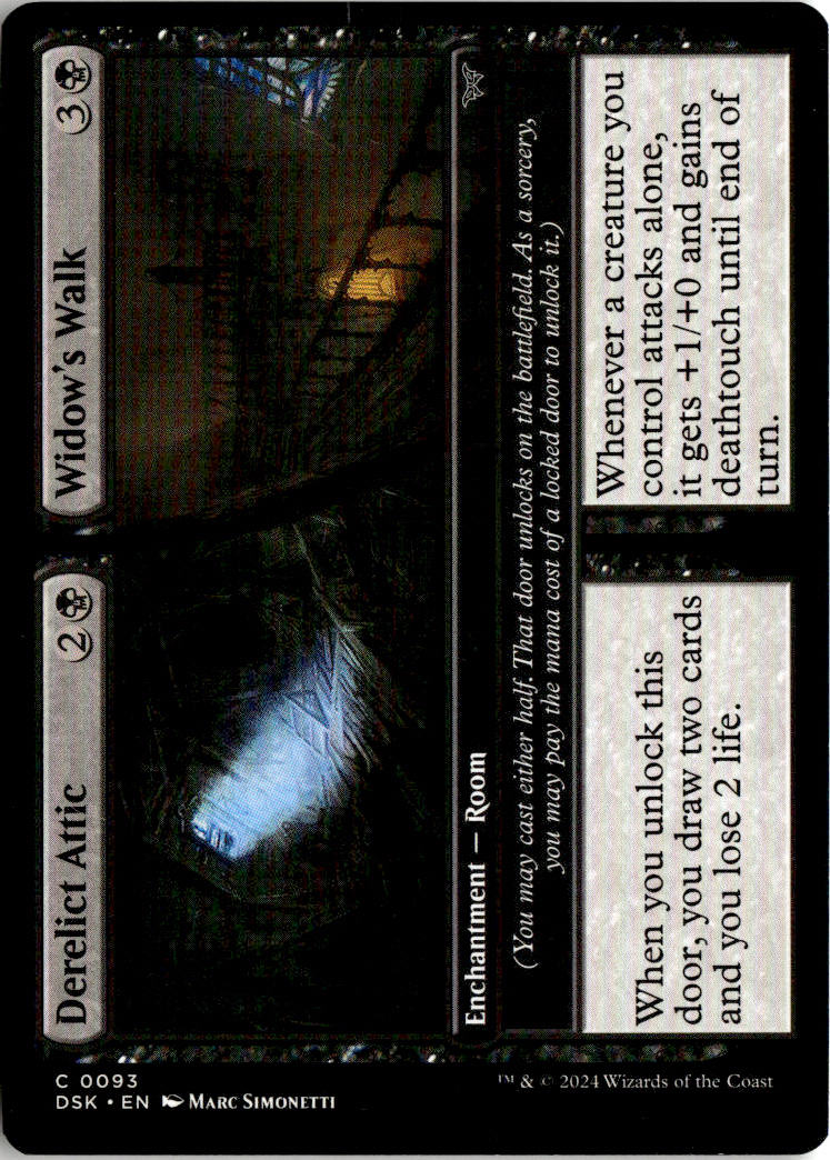 Derelict Attic // Widow's Walk - Duskmourn: House of Horror #93 - Near Mint - Normal