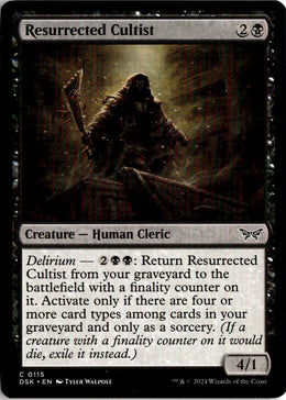 Resurrected Cultist - Duskmourn: House of Horror #115 - Near Mint - Normal