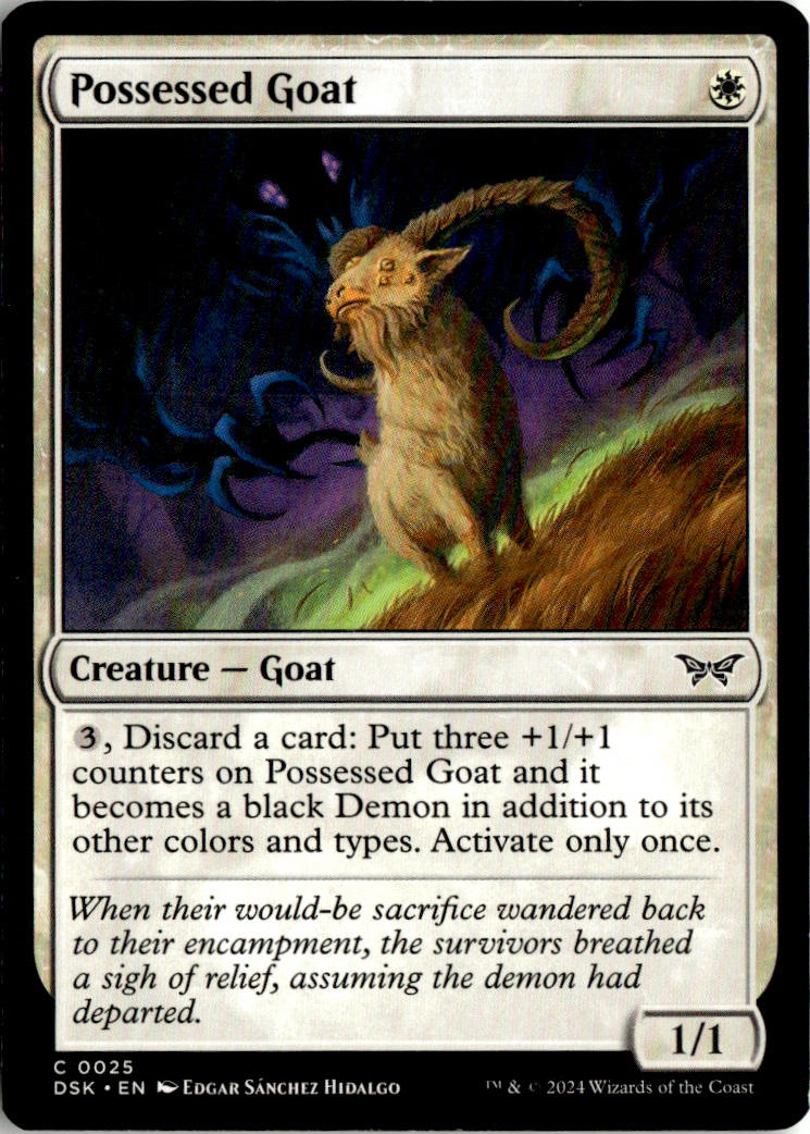 Possessed Goat - Duskmourn: House of Horror #25 - Near Mint - Normal