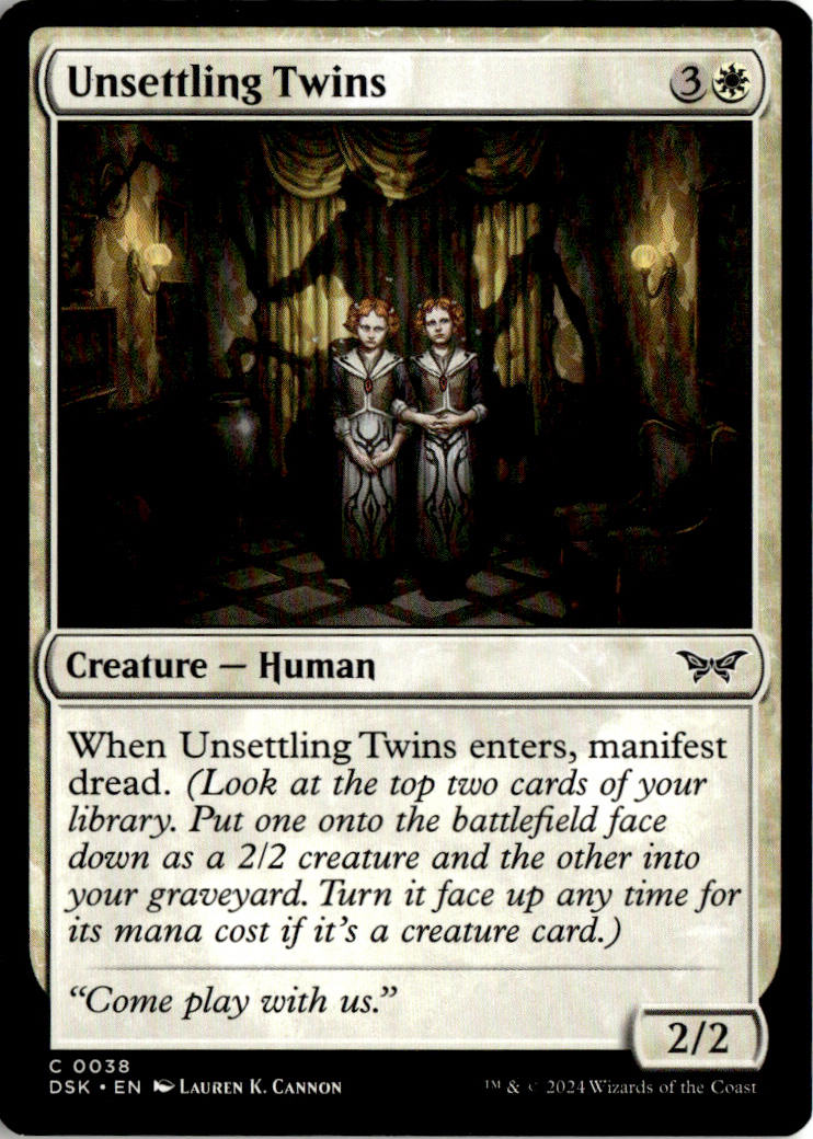Unsettling Twins - Duskmourn: House of Horror #38 - Near Mint - Normal