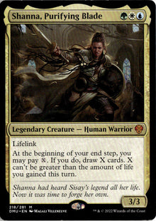 Shanna, Purifying Blade - Dominaria United #218 - Near Mint - Normal