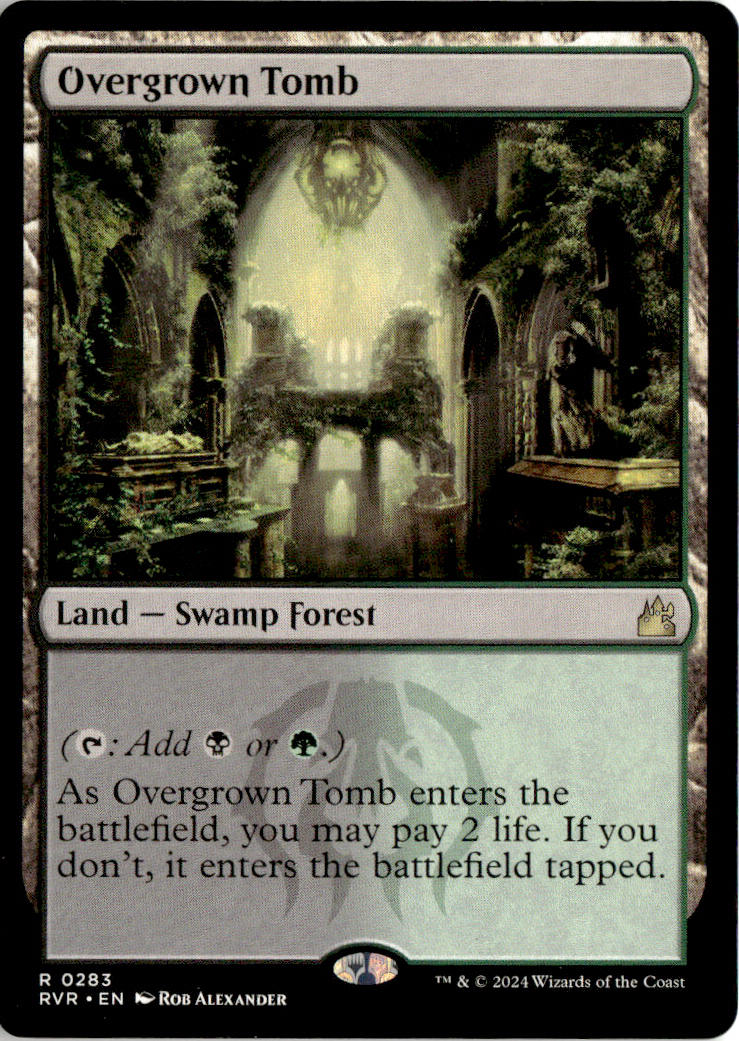 Overgrown Tomb - Ravnica Remastered #283 - Near Mint - Normal