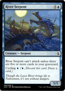 River Serpent - Amonkhet #66 - Near Mint - Normal