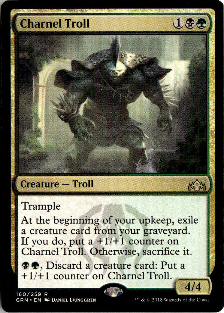 Charnel Troll - Guilds of Ravnica #160 - Near Mint - Normal