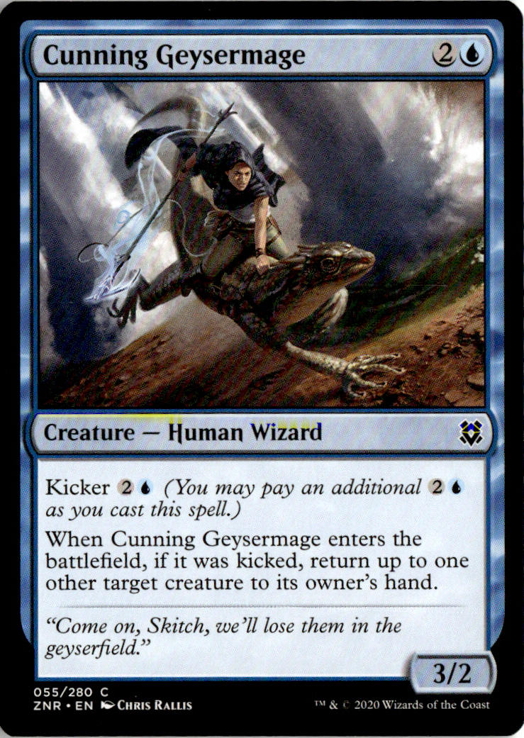 Cunning Geysermage - Zendikar Rising #55 - Near Mint - Normal