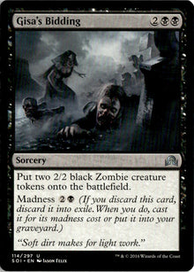 Gisa's Bidding - Shadows over Innistrad #114 - Near Mint - Normal