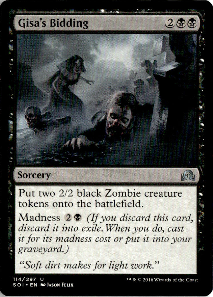 Gisa's Bidding - Shadows over Innistrad #114 - Near Mint - Normal