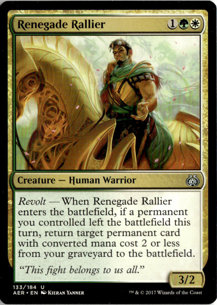 Renegade Rallier - Aether Revolt #133 - Near Mint - Normal
