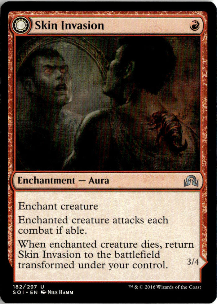 Skin Invasion // Skin Shedder - Shadows over Innistrad #182 - Near Mint - Normal