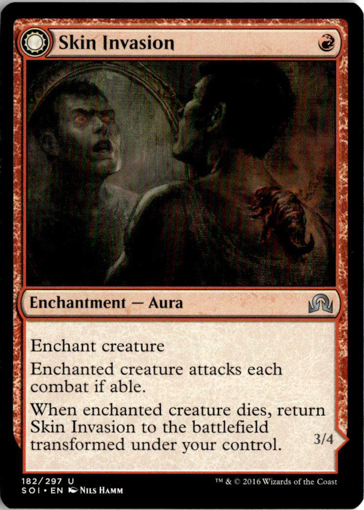 Skin Invasion // Skin Shedder - Shadows over Innistrad #182 - Near Mint - Normal