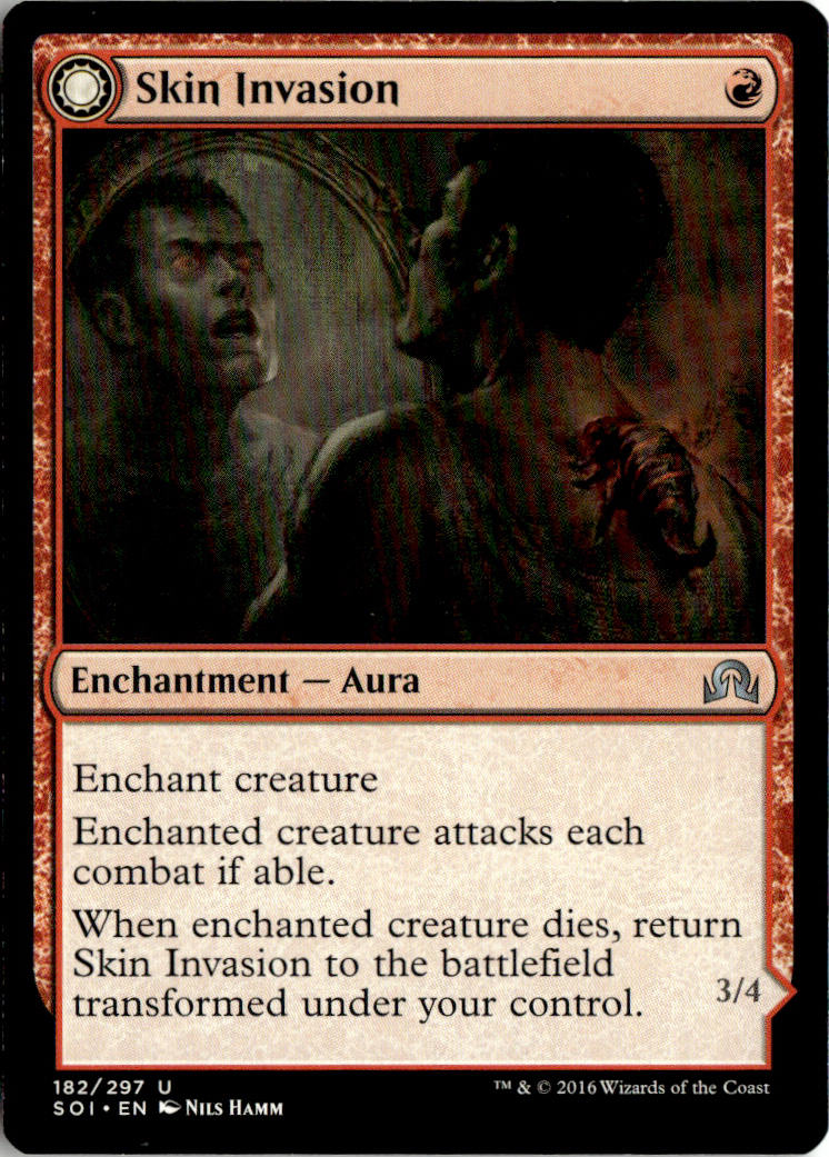 Skin Invasion // Skin Shedder - Shadows over Innistrad #182 - Near Mint - Normal