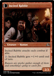 Town Gossipmonger // Incited Rabble - Shadows over Innistrad #46 - Near Mint - Normal