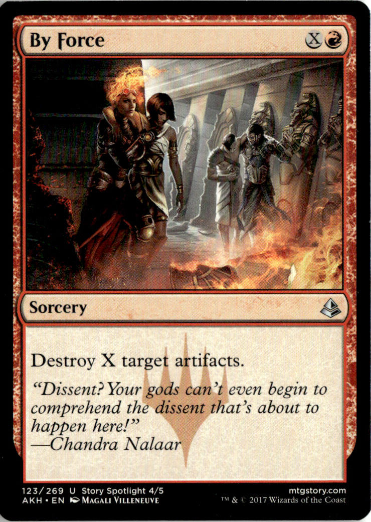 By Force - Amonkhet #123 - Near Mint - Normal