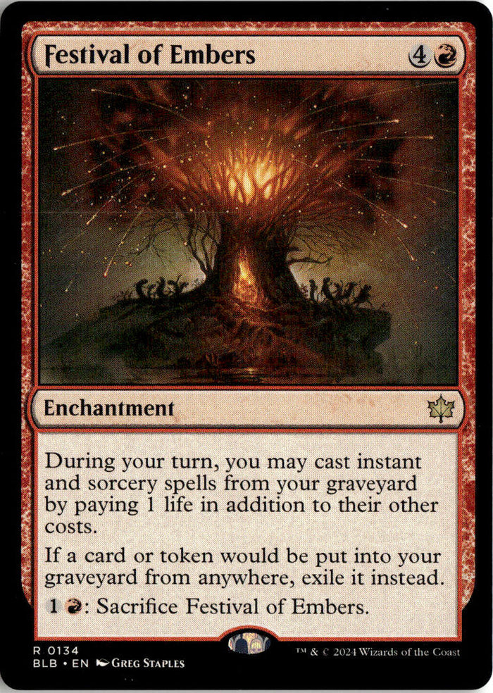 Festival of Embers - Bloomburrow #134 - Near Mint - Normal