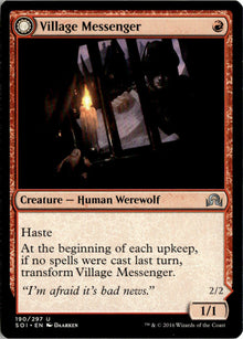 Village Messenger // Moonrise Intruder - Shadows over Innistrad #190 - Near Mint - Normal