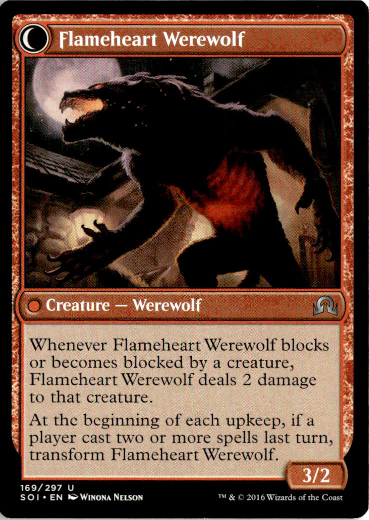 Kessig Forgemaster // Flameheart Werewolf - Shadows over Innistrad #169 - Near Mint - Normal