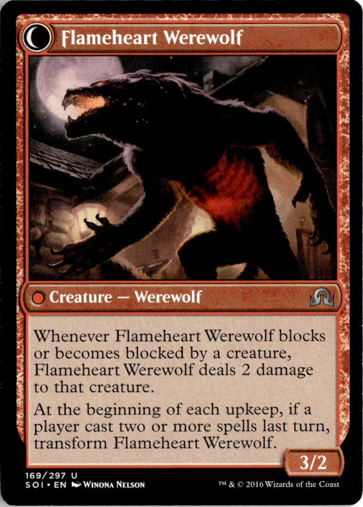 Kessig Forgemaster // Flameheart Werewolf - Shadows over Innistrad #169 - Near Mint - Normal