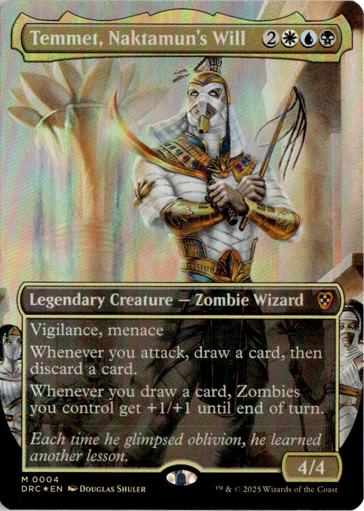 Temmet, Naktamun's Will - Aetherdrift Commander #4 - Near Mint - Holofoil