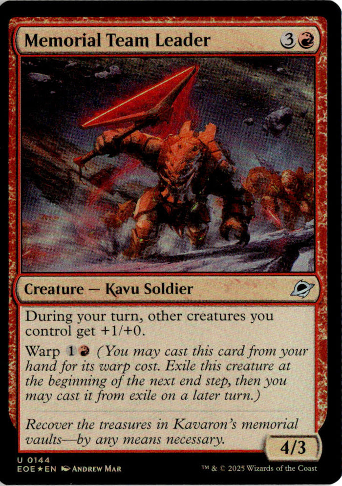 Memorial Team Leader - Edge of Eternities #144 - Near Mint - Holofoil