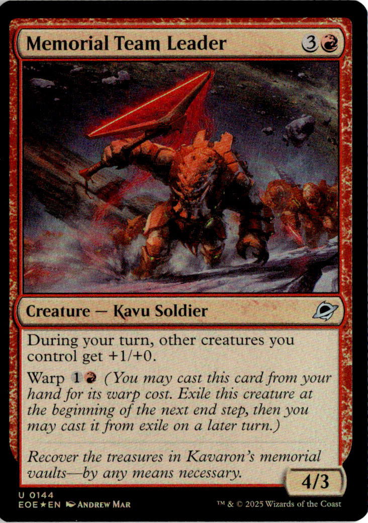 Memorial Team Leader - Edge of Eternities #144 - Near Mint - Holofoil