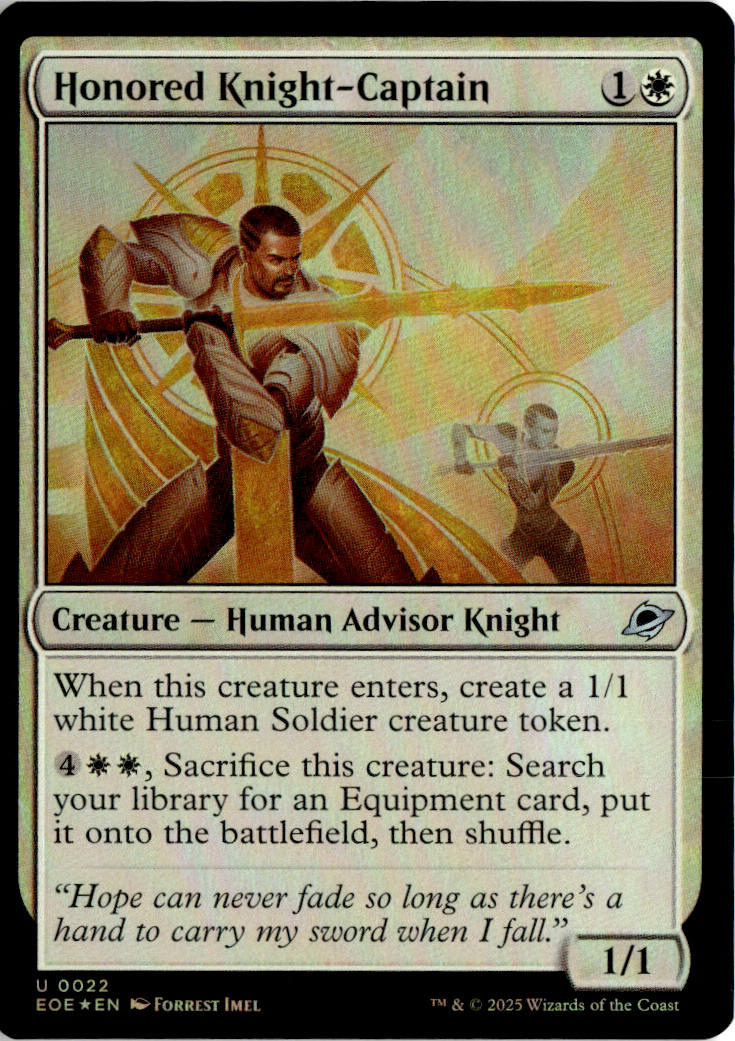 Honored Knight-Captain - Edge of Eternities #22 - Near Mint - Holofoil