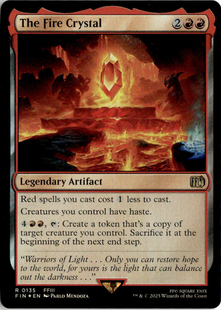 The Fire Crystal - Final Fantasy Promos #135s - Near Mint - Holofoil