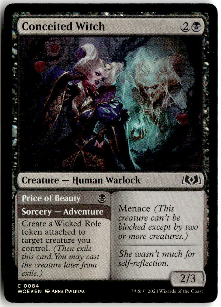 Conceited Witch // Price of Beauty - Wilds of Eldraine #84 - Near Mint - Holofoil