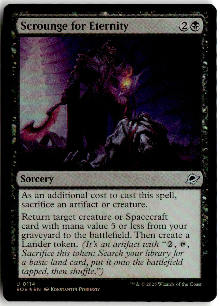 Scrounge for Eternity - Edge of Eternities #114 - Near Mint - Holofoil