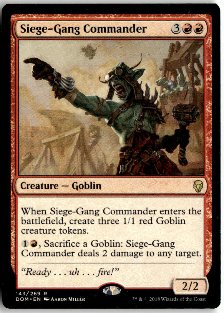Siege-Gang Commander - Dominaria #143 - Near Mint - Normal