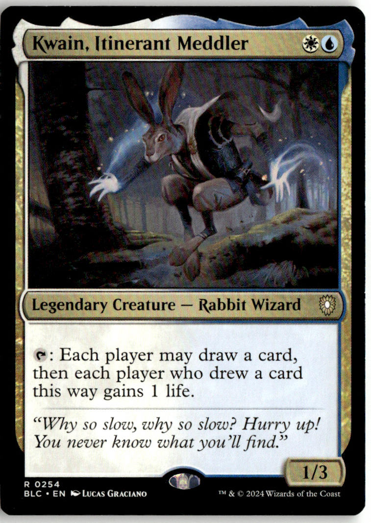Kwain, Itinerant Meddler - Bloomburrow Commander #254 - Near Mint - Normal