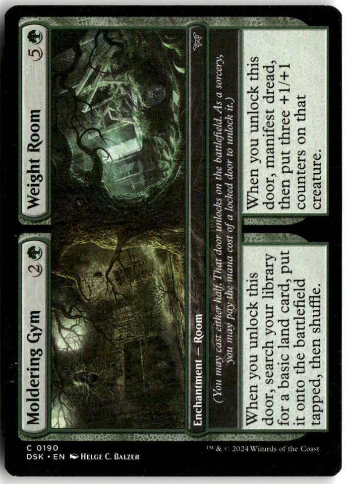 Moldering Gym // Weight Room - Duskmourn: House of Horror #190 - Near Mint - Normal