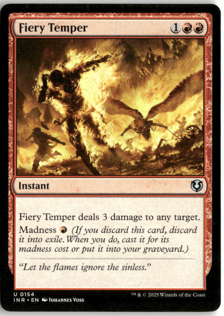 Fiery Temper - Innistrad Remastered #154 - Near Mint - Normal