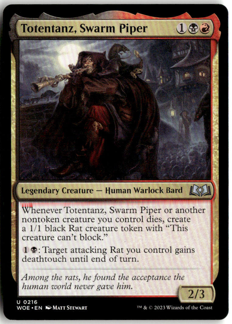 Totentanz, Swarm Piper - Wilds of Eldraine #216 - Near Mint - Normal