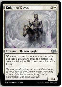 Knight of Doves - Wilds of Eldraine #19 - Near Mint - Normal