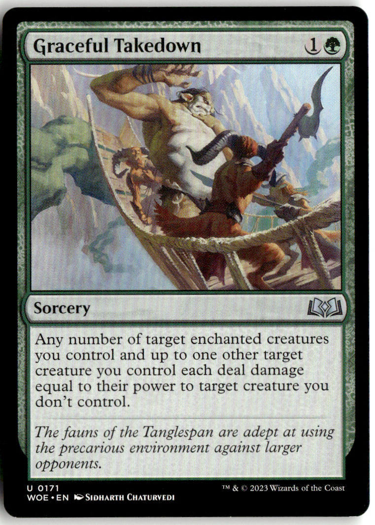 Graceful Takedown - Wilds of Eldraine #171 - Near Mint - Normal